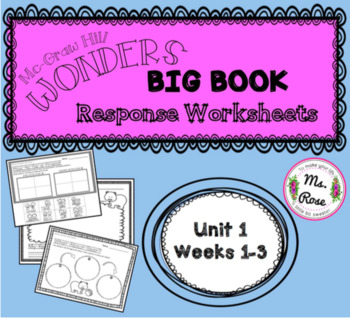 Preview of Wonders KG Big Book Worksheets UNIT 1