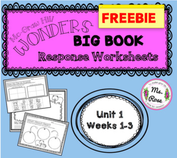 Preview of Wonders KG Big Book Worksheets UNIT 1--PREVIEW
