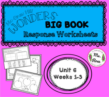 Preview of Wonders KG Big Book Worksheets UNIT 6