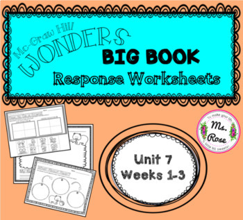 Preview of Wonders KG Big Book Worksheets UNIT 7