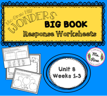 Preview of Wonders KG Big Book Worksheets UNIT 8