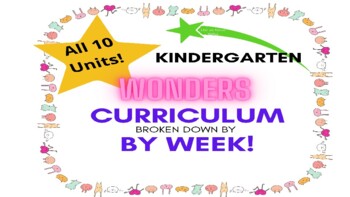 Preview of Wonders Kindergarten Curriculum broken down by Unit (ALL 10 Units included)