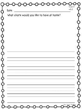 Wonders Kindergarten Daily Writing Unit 9 McGraw Hill by Mrs Irvins Toolbox