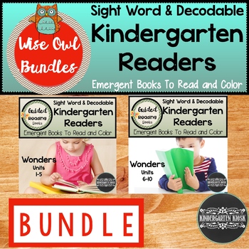 Preview of Wonders Kindergarten Decodable Guided Readers Units 1-10 BUNDLE