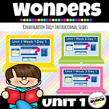 Preview of Wonders Kindergarten Instructional Slides (Unit 1 Bundle)