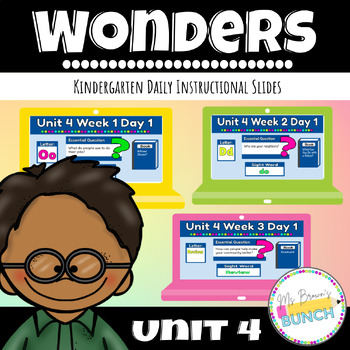 Preview of Wonders Kindergarten Instructional Slides (Unit 4 Bundle)