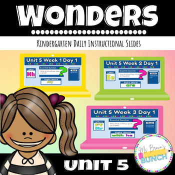 Preview of Wonders Kindergarten Instructional Slides (Unit 5 Bundle)