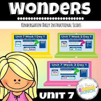 Preview of Wonders Kindergarten Instructional Slides (Unit 7)