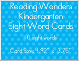 Wonders Kindergarten Sight Words