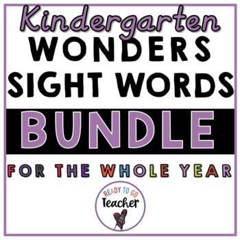 Preview of Wonders Kindergarten Sight Words BUNDLE