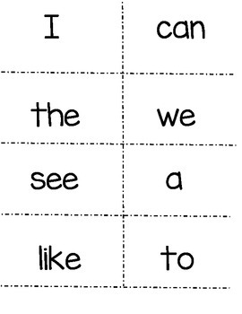 wonders curriculum kindergarten sight words list