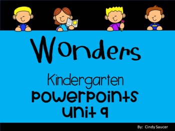 Preview of Wonders 2020 and 2023, Kindergarten, Unit 9 Weeks 1-3, POWERPOINTS