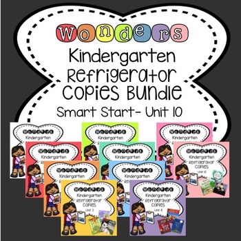Preview of Wonders Kindergarten Smart Start & Unit 1- 10 Bundle "Refrigerator Copy"