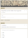 Wonders King Midas and the Golden Touch Google Forms Selec