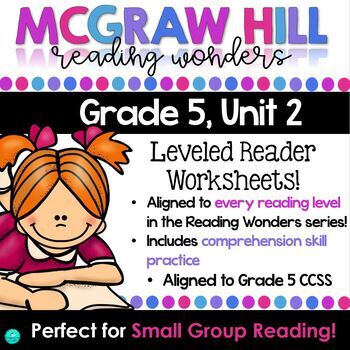 Preview of Wonders Leveled Reader Worksheets - GRADE 5, UNIT 2 (Pre-2020)