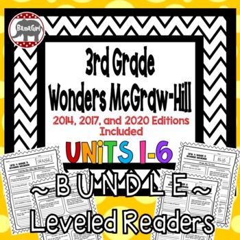Preview of Wonders McGraw Hill 3rd Grade Leveled Readers Thinkmark - Units 1-6 *Bundle*