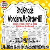 Wonders 2023, 2020, 2017 McGraw Hill 3rd Grade Newsletters