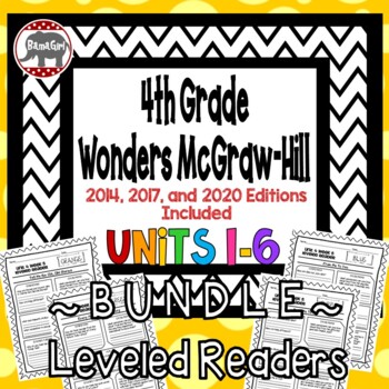 Preview of Wonders McGraw Hill 4th Grade Leveled Readers Thinkmark - Units 1-6 *Bundle*