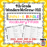 Wonders McGraw Hill 4th Grade Vocabulary Trifold - Units 1