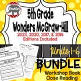 Wonders McGraw Hill 5th Grade Close Reading (Workshop Book) - Units 1-6 *Bundle*