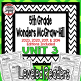 Wonders 2023, 2020, 2017 McGraw Hill 5th Grade Leveled Readers Thinkmark Unit 3