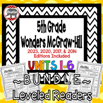 Preview of Wonders McGraw Hill 5th Grade Leveled Readers Thinkmark - Units 1-6 *Bundle*