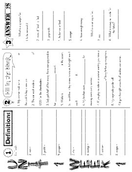 Preview of Wonders McGraw Hill 5th Grade Vocabulary Trifold - Unit 1 (Weeks 1-5)