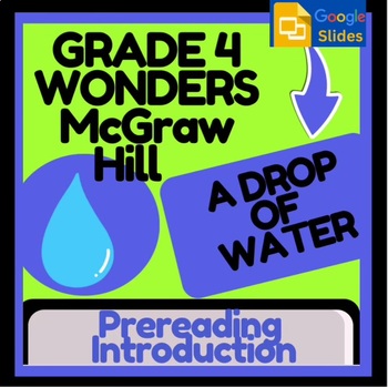 Preview of Wonders McGraw Hill-A Drop of Water-Digital Introduction & Vocab Google Slides
