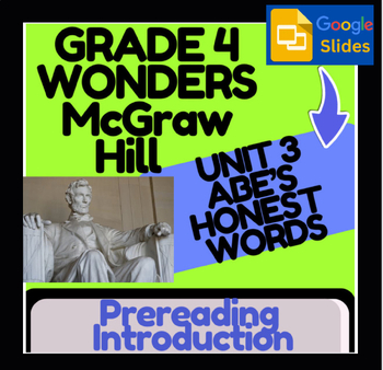 Preview of Wonders McGraw Hill ABE'S HONEST WORDS digital Intro & Vocab, Google Slides