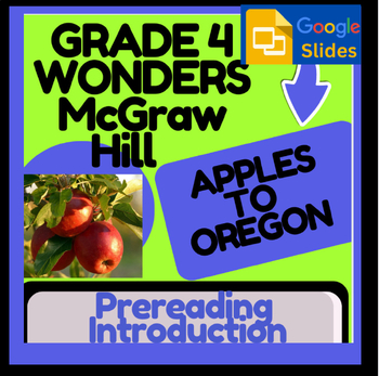 Preview of Wonders McGraw Hill-Apples to Oregon Digital Intro & Vocab Study, Google Slide
