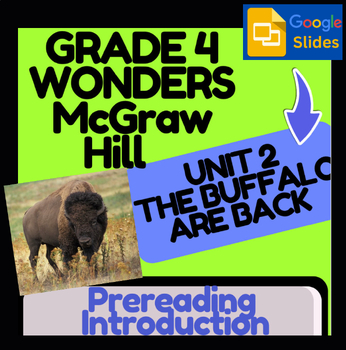 Preview of Wonders McGraw Hill-The Buffalo are Back Short Story Intro & Vocab Google Slides