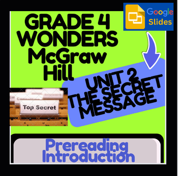 Preview of Wonders McGraw Hill-The Secret Message Short Story  Intro & Vocab, Google Slides