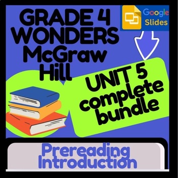 Preview of Wonders McGraw Hill: Unit 5 Prereading Intro & Digital Vocab Study-Google Slides