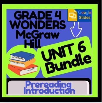 Preview of Wonders McGraw Hill: Unit 6 Prereading Intro & Digital Vocab Study-Google Slides