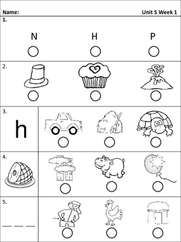 Wonders Reading Extra Assessments: Unit 5-Weeks 1 - 3 for Kindergarten
