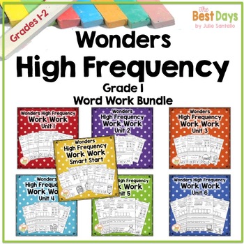 Preview of Wonders Reading First Grade Word Work Bundle for the Year Digital Learning