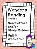 Wonders Reading Grade 2 Unit 3 Newsletter / Study Guides