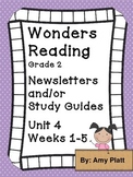 Wonders Reading Grade 2 Unit 4 Newsletters / Study Guides