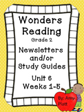 Wonders Reading Grade 2 Unit 6 Newsletters / Study Guides