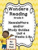 Wonders Reading Grade 3 Unit 4 Newsletter / Study Guides