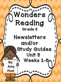 Wonders Reading Grade 3 Unit 5 Newsletter / Study Guides