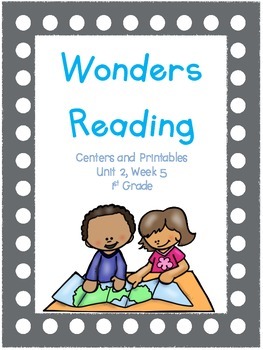 Preview of Wonders, 1st Grade, Unit 2, Week 5  Centers and Printables/Distance Learning