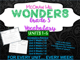 Wonders Reading Series McGraw Hill Grade 5 Vocabulary Bund