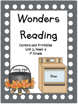 Preview of Wonders, Unit 3, Week 4, 1st grade, Centers and Printables/Distance Learning