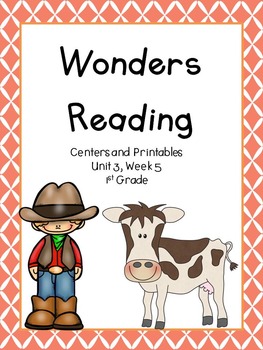 Preview of Wonders, Unit 3, Week 5, 1st grade, Centers and Printables/Distance Learning