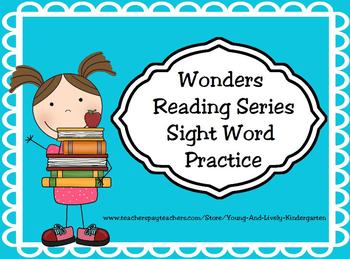Preview of Wonders Reading Sight Word Practice for Kindergarten