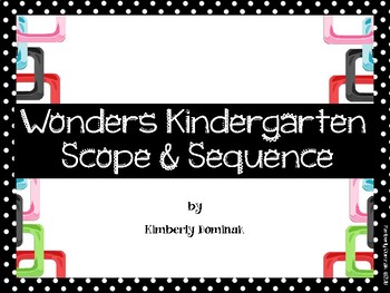Preview of Wonders Reading for Kindergarten Scope & Sequence