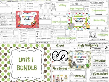 Preview of Wonders Reading for Kindergarten: Unit 1 BUNDLE Extension Activities