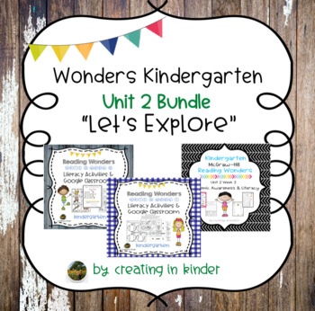 Preview of Wonders Reading for Kindergarten Unit 2 Bundle Literacy Activities
