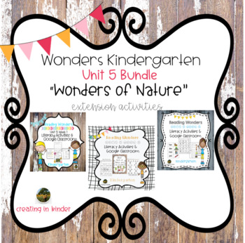 Preview of Wonders Reading for Kindergarten Unit 5 Literacy Activities